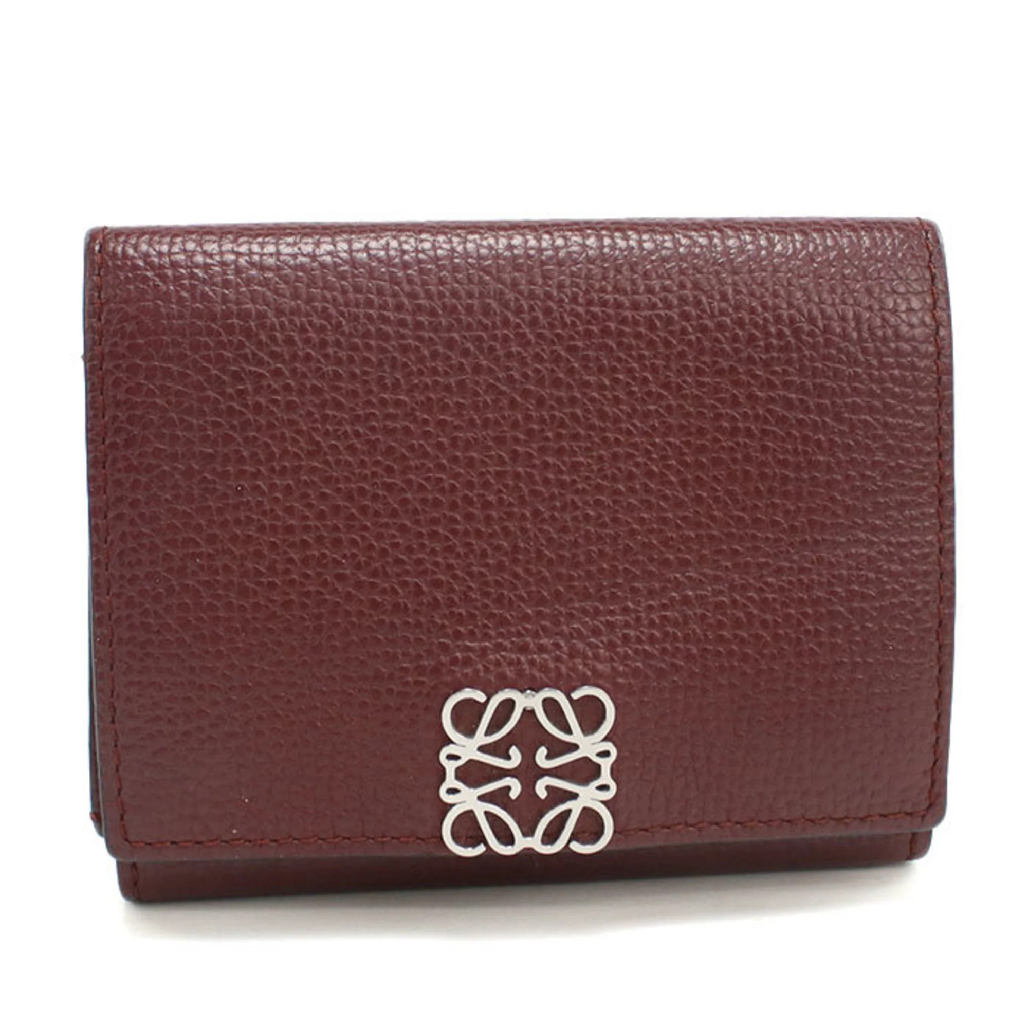 Loewe Tri-Fold Wallet C821tr2x16 Anagram Women's Wine Red